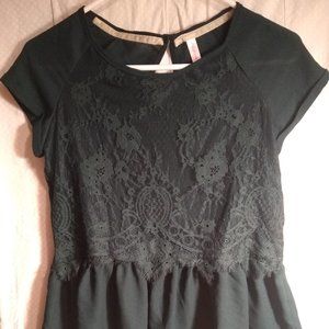 Emerald Green Lace Top